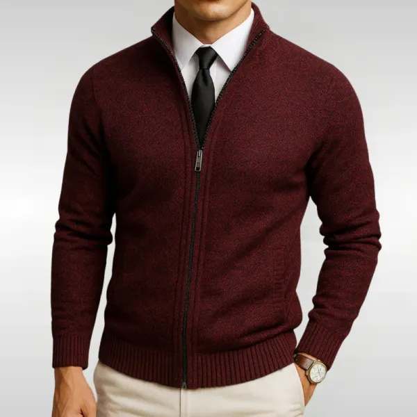 Smart Zip Knit Cardigan