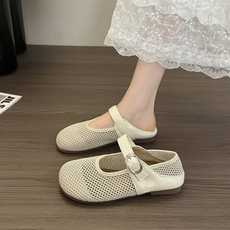 Buckle Strap Flat Sandals