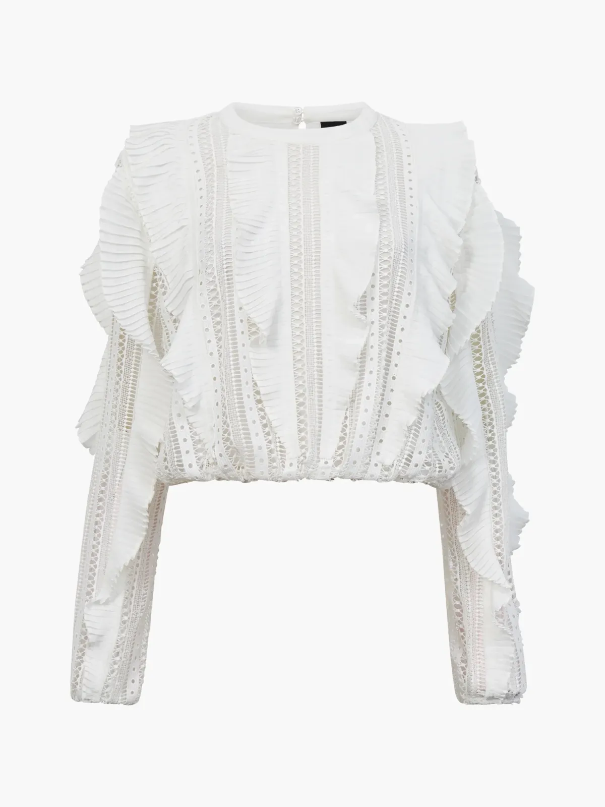 Cotton Sweat-Wicking Art Ruffled Shirt