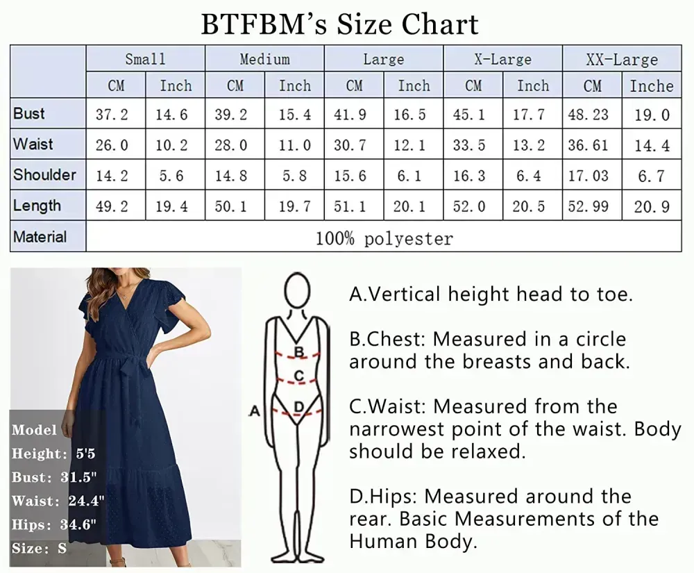 Women Summer Bohemian Floral Casual Wrap V Neck Ruffle Cap Sleeveless Belt A-Line Pleated Hem Swing Midi Sun Dress