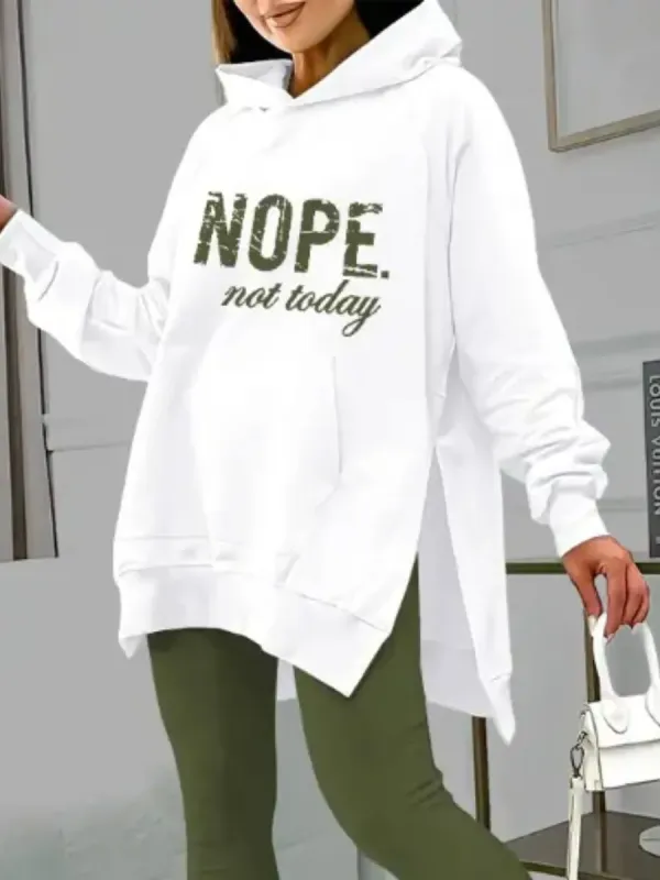 Women's Fashion Letter Print Hoodie and Lined Leggings Set