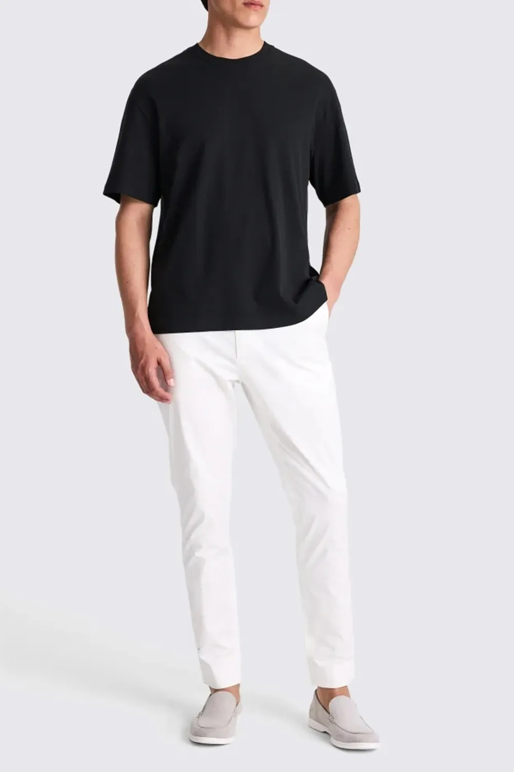 Men's Black Heavyweight Round-Neck T-Shirt