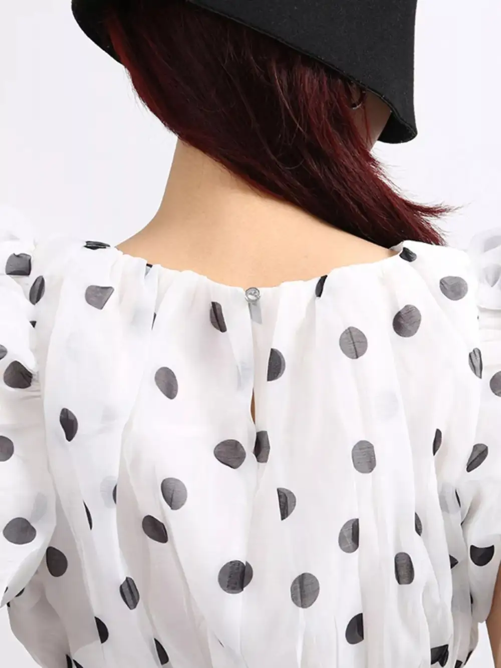 Button Front Puff Sleeve Coordinated Set