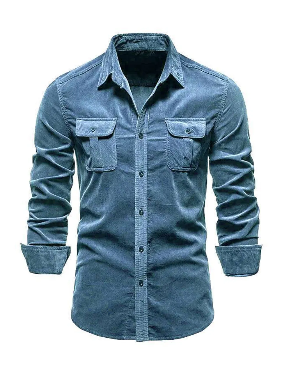 Structured Corduroy Double Pocket Shirt