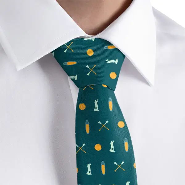 Paddleboarding Pattern Necktie