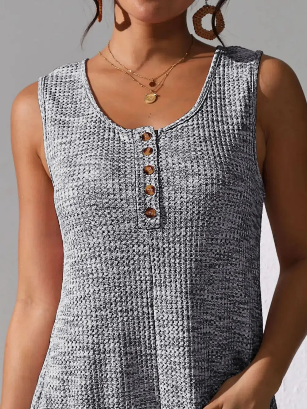 Everyday Button Front Pocket Romper