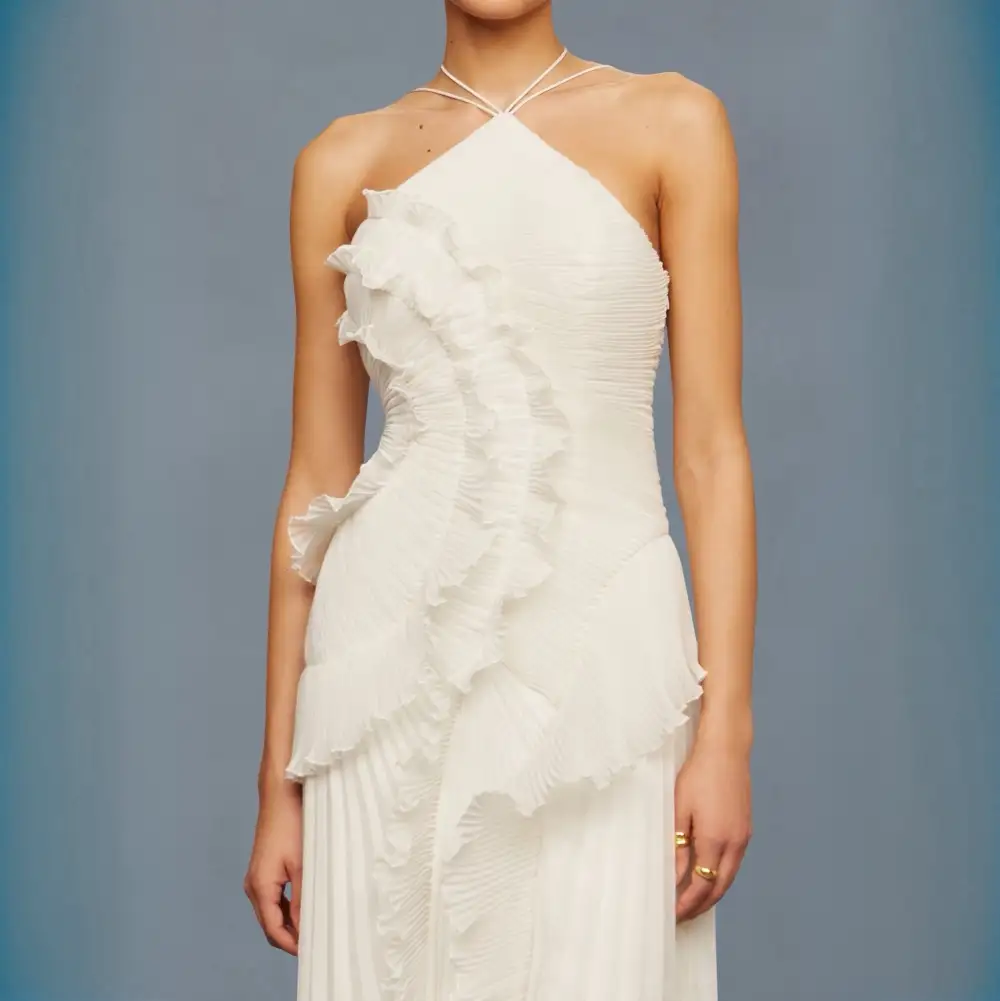 Statement Pleated Midi Dress