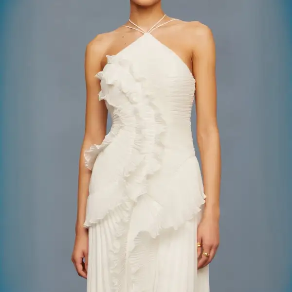 Statement Pleated Midi Dress