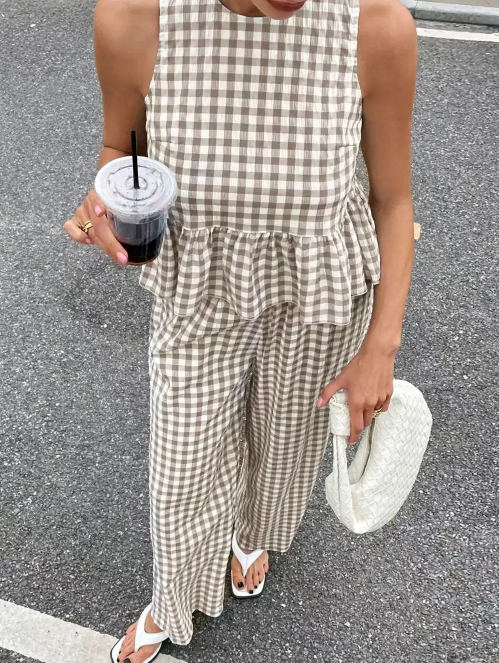 Sleeveless Top Pants Two Piece Set