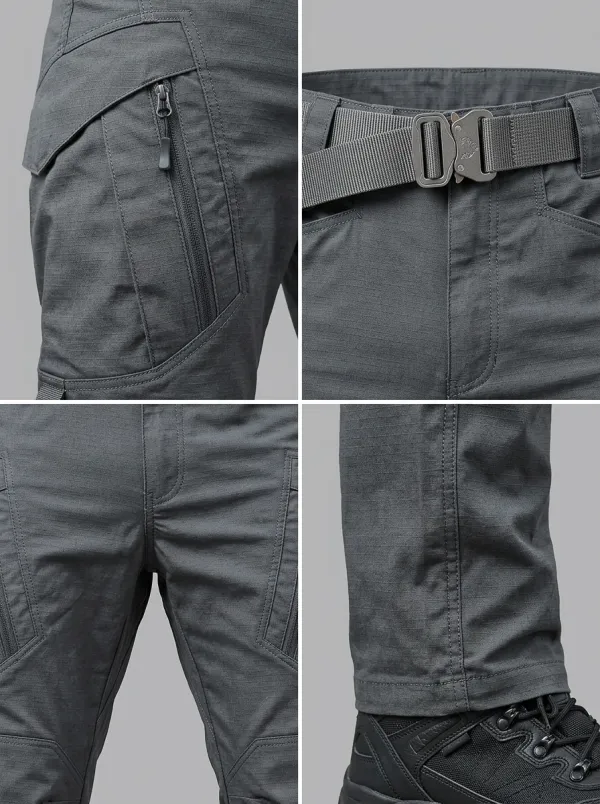 Men's Charcoal Grey Tactical Utility Cargo Pants