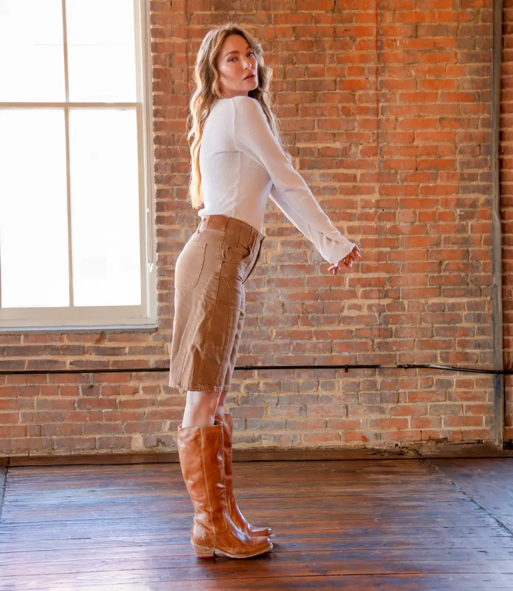 Side-Zip Stacked-Heel Everyday Boots