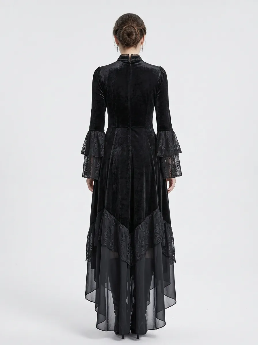 Punk Moon Lace Velvet Punk Look Women's Gothic Dress