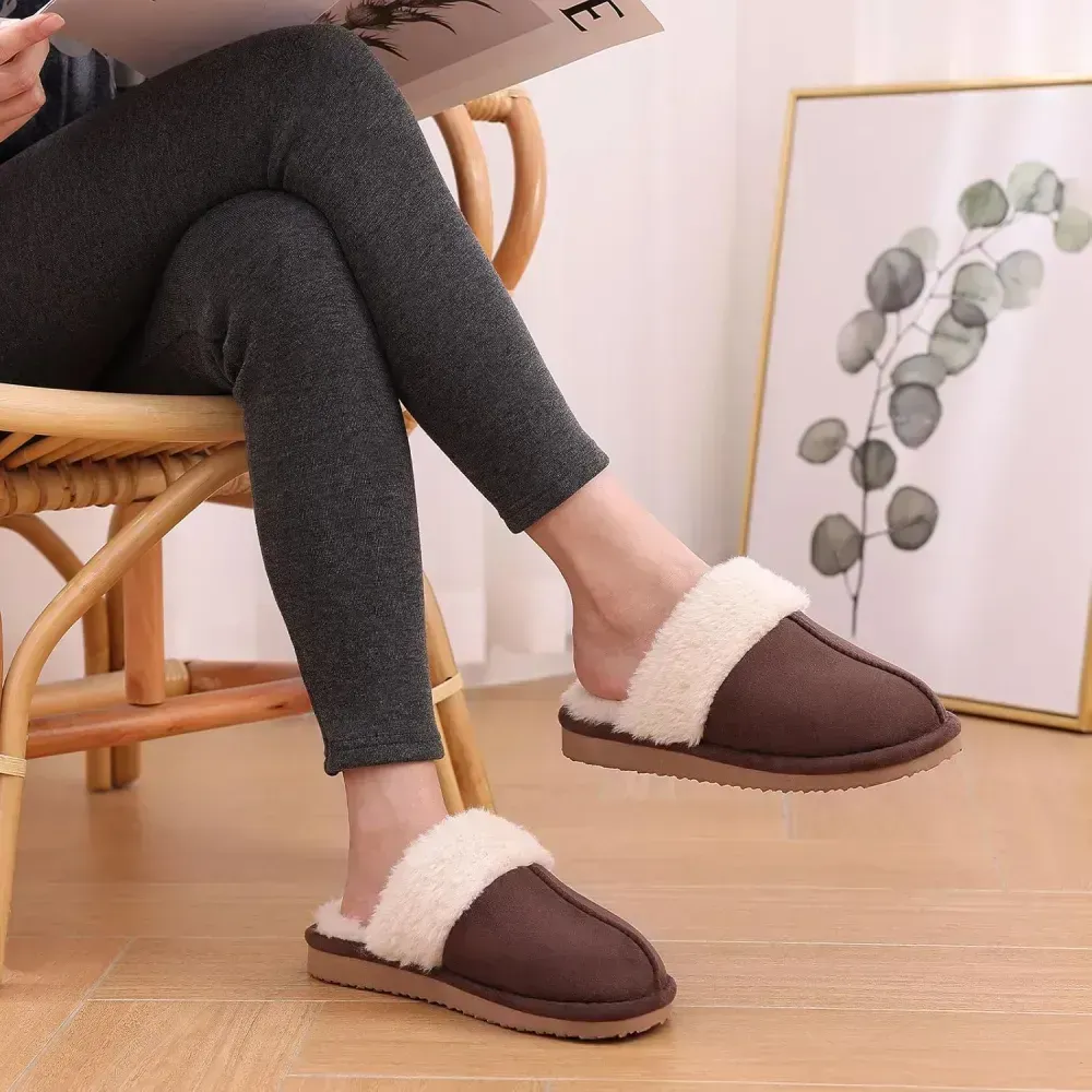 Litfun Women's Fuzzy Memory Foam Slippers Fluffy Winter House Shoes Indoor and Outdoor