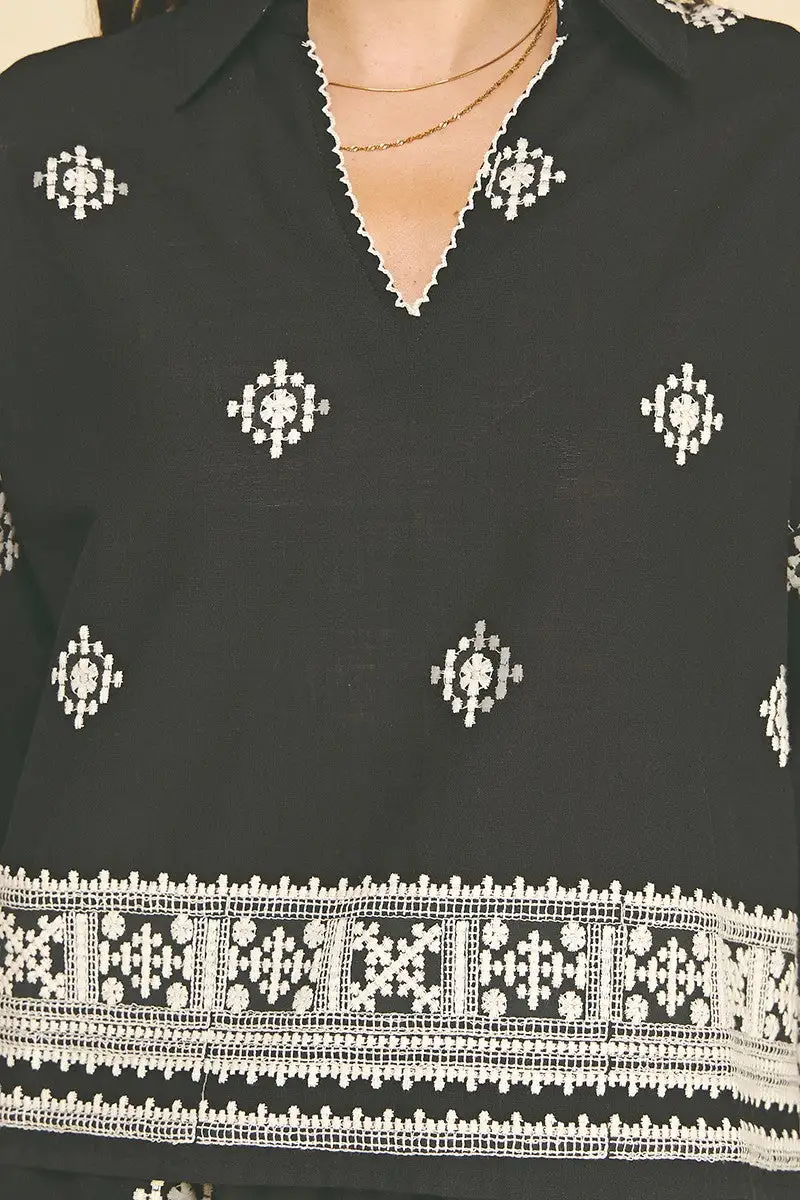 Bohemian Embroidered Top Sets