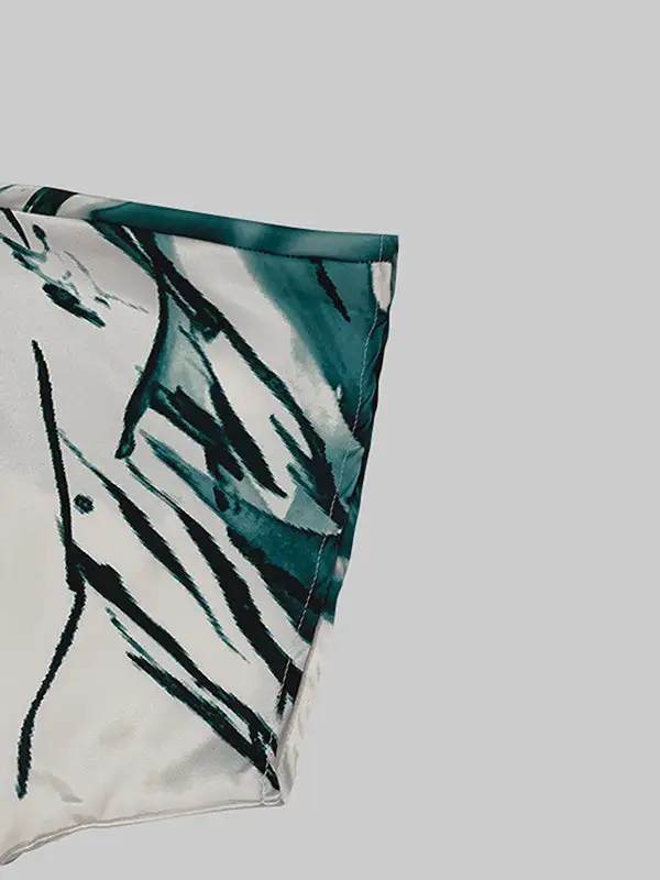 Printed Neck Maxi Dress