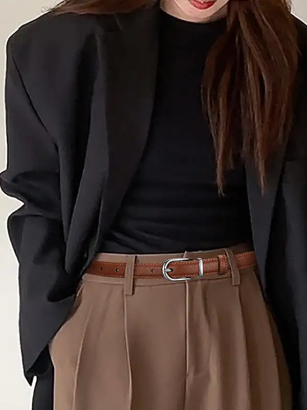 Structured Classic Buckle Belt