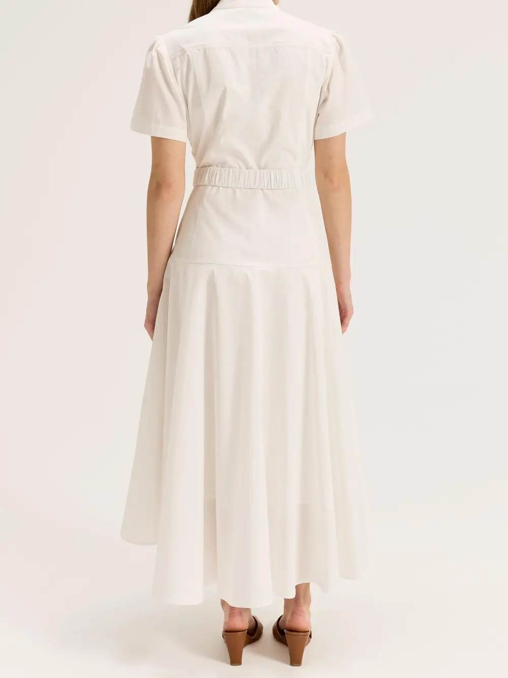 Solid Color Shirtdress with Belt