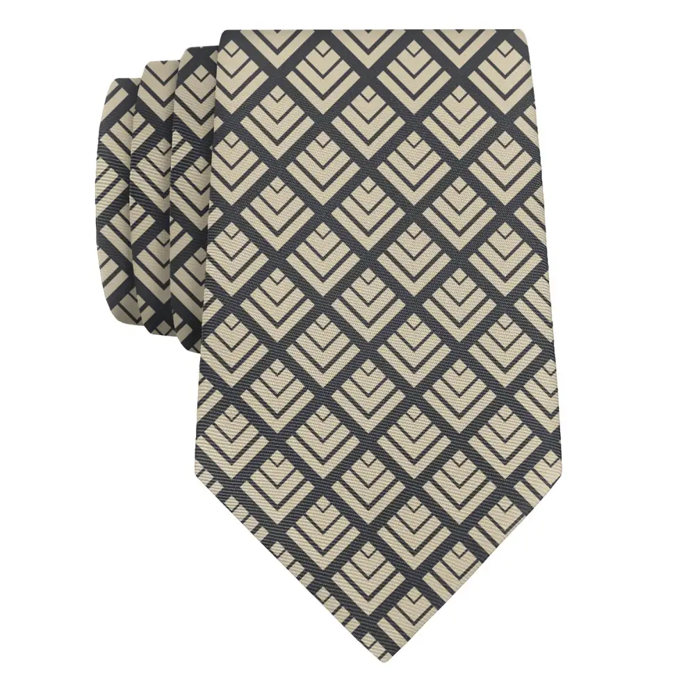 Refined Art Deco Design Necktie
