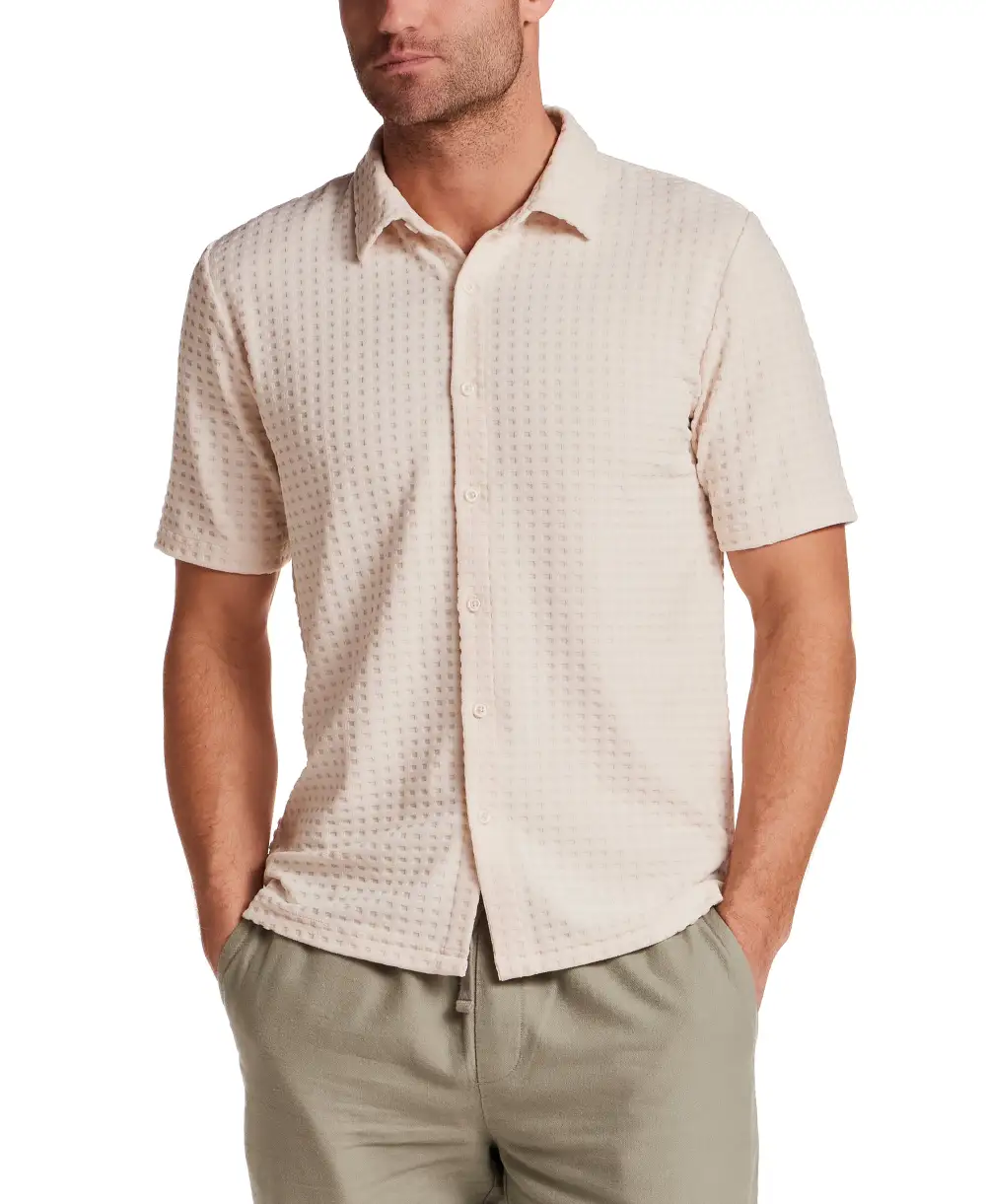 Men's Textured Polo Shirt