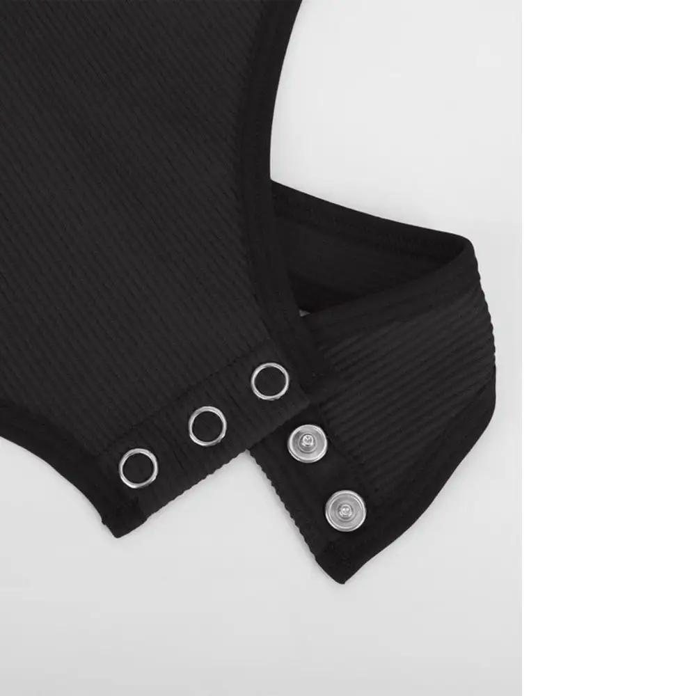 Ribbed Cutout Long Sleeve Thong Bodysuit