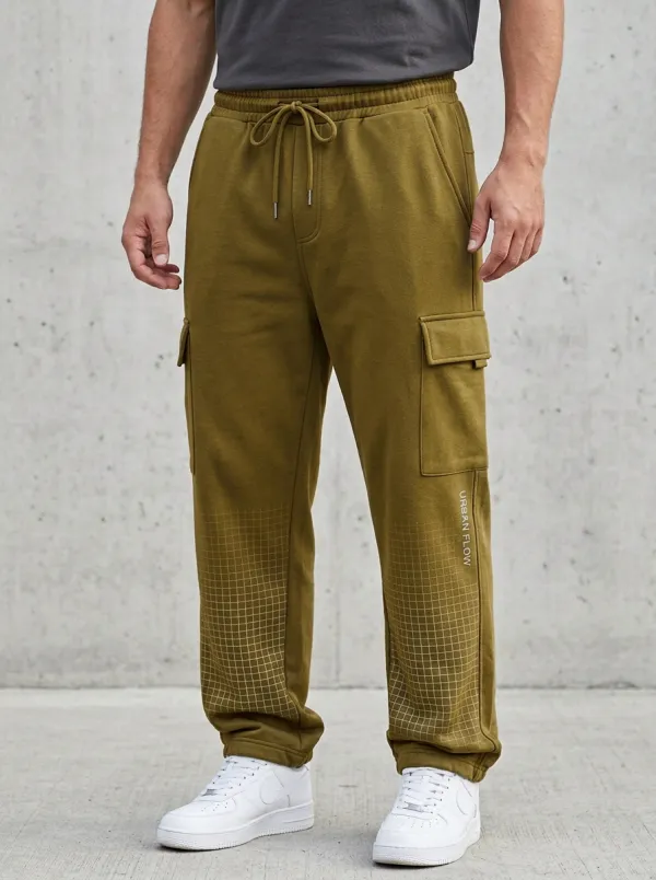 Cargo Sweatpants Grid Men's Cargo Joggers