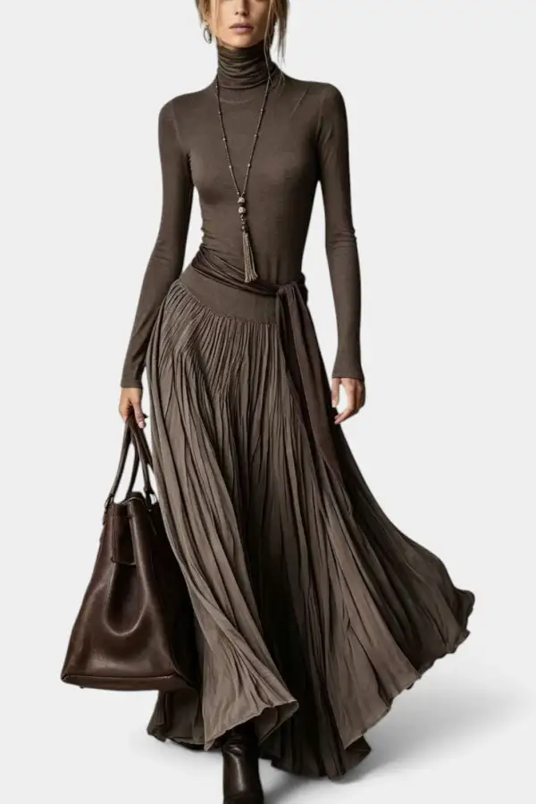 Turtleneck Maxi Dress