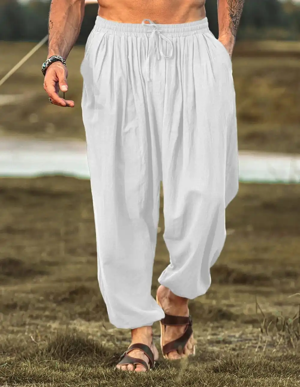 Loose Fit Linen Pants