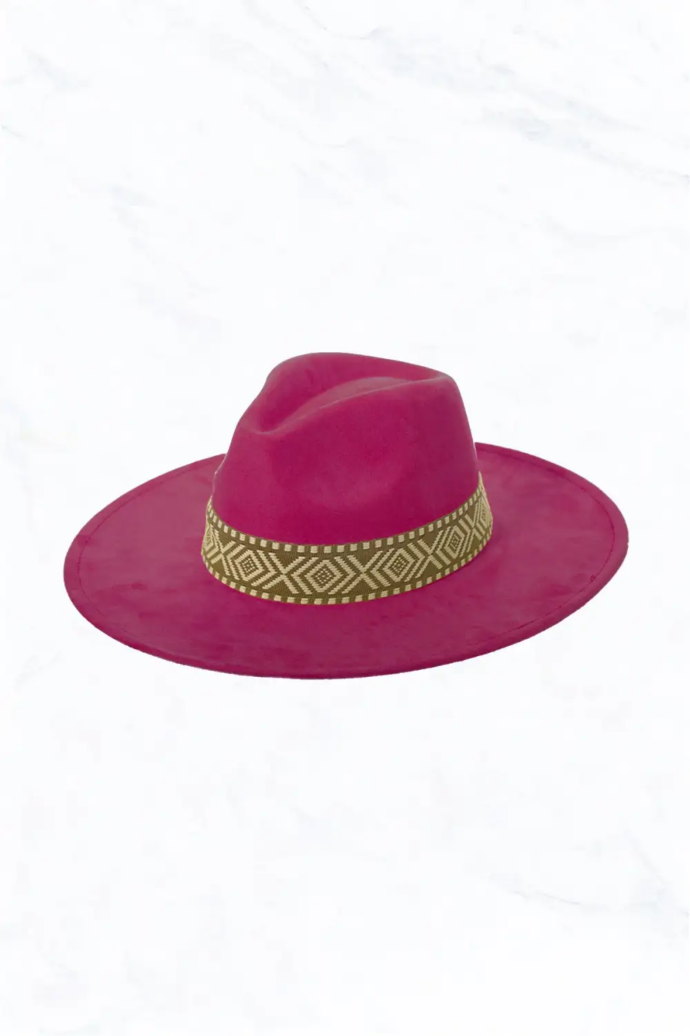 Suede Large Eaves Peach Top Fedora Hat