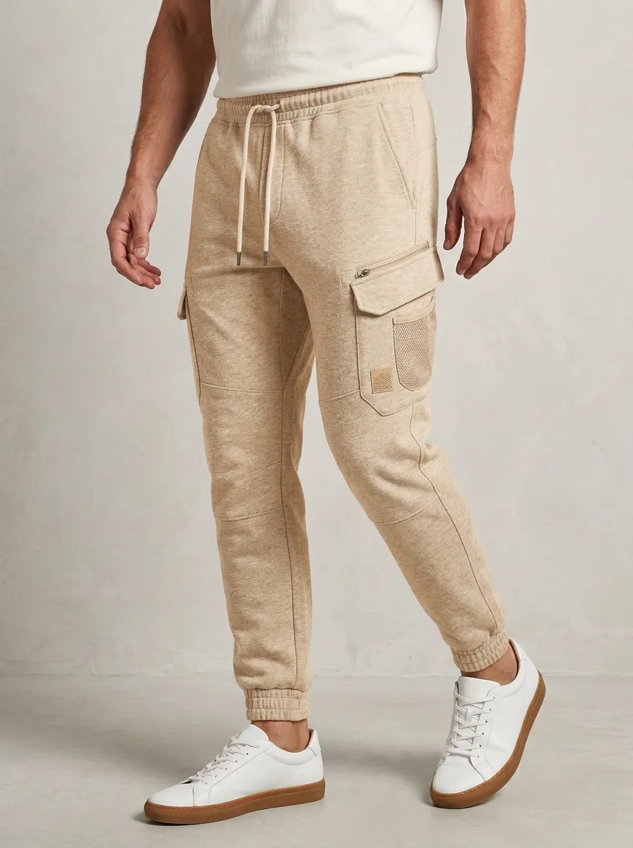 Refined Multi Pocket Modern Look Men's Cargo Jogger Pants