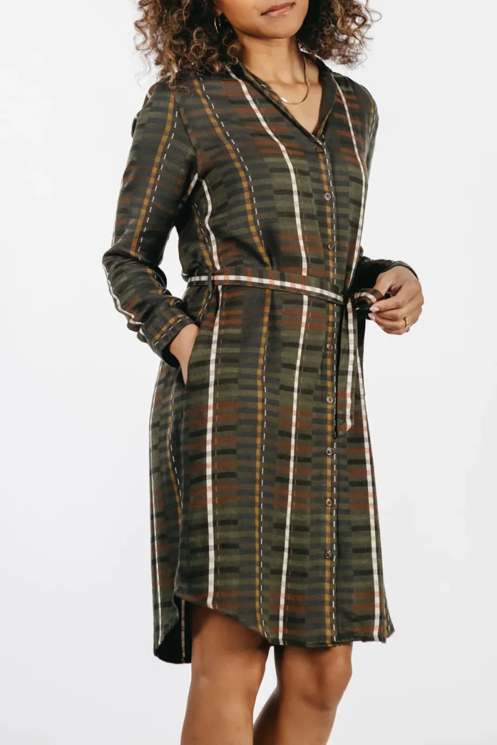 The V-Neck Shirt Casual Dress