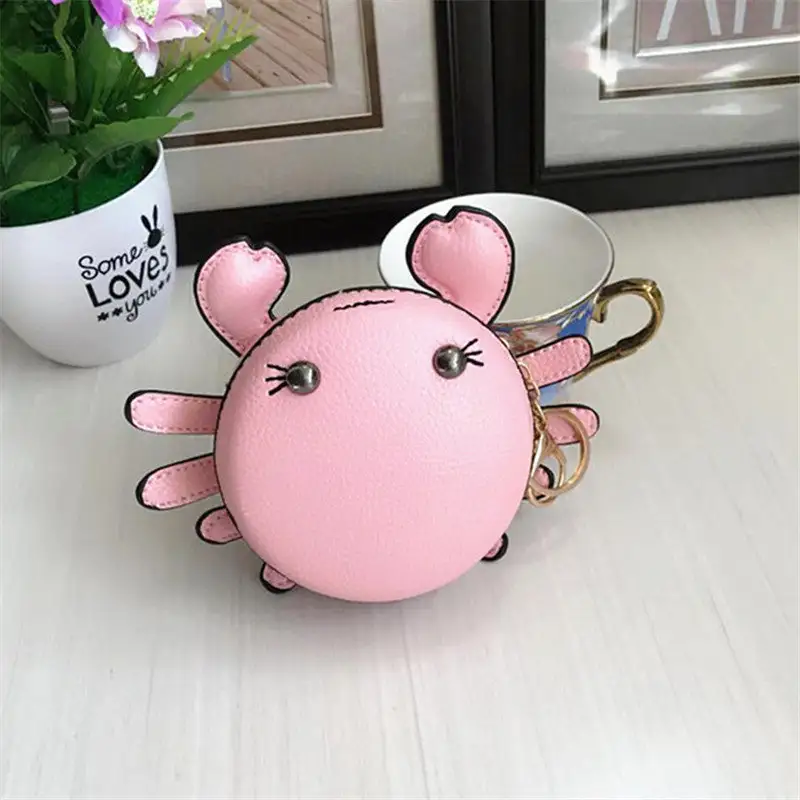 Cartoon Crab Coin Purse Keychain Pouch