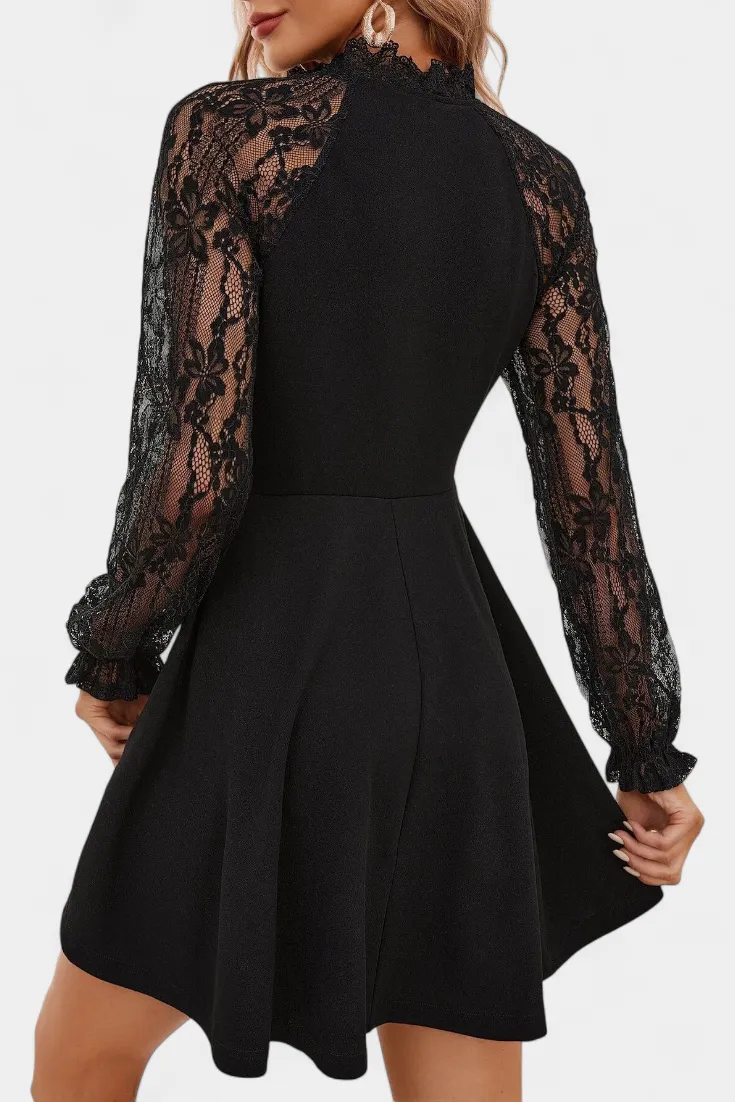 Floral-Lace Mini Dress