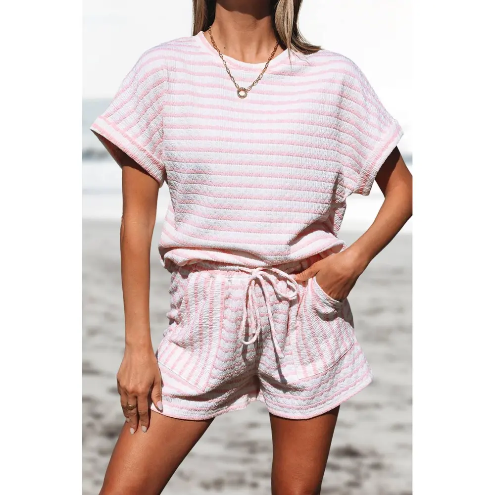 Striped Knit Two Piece Set