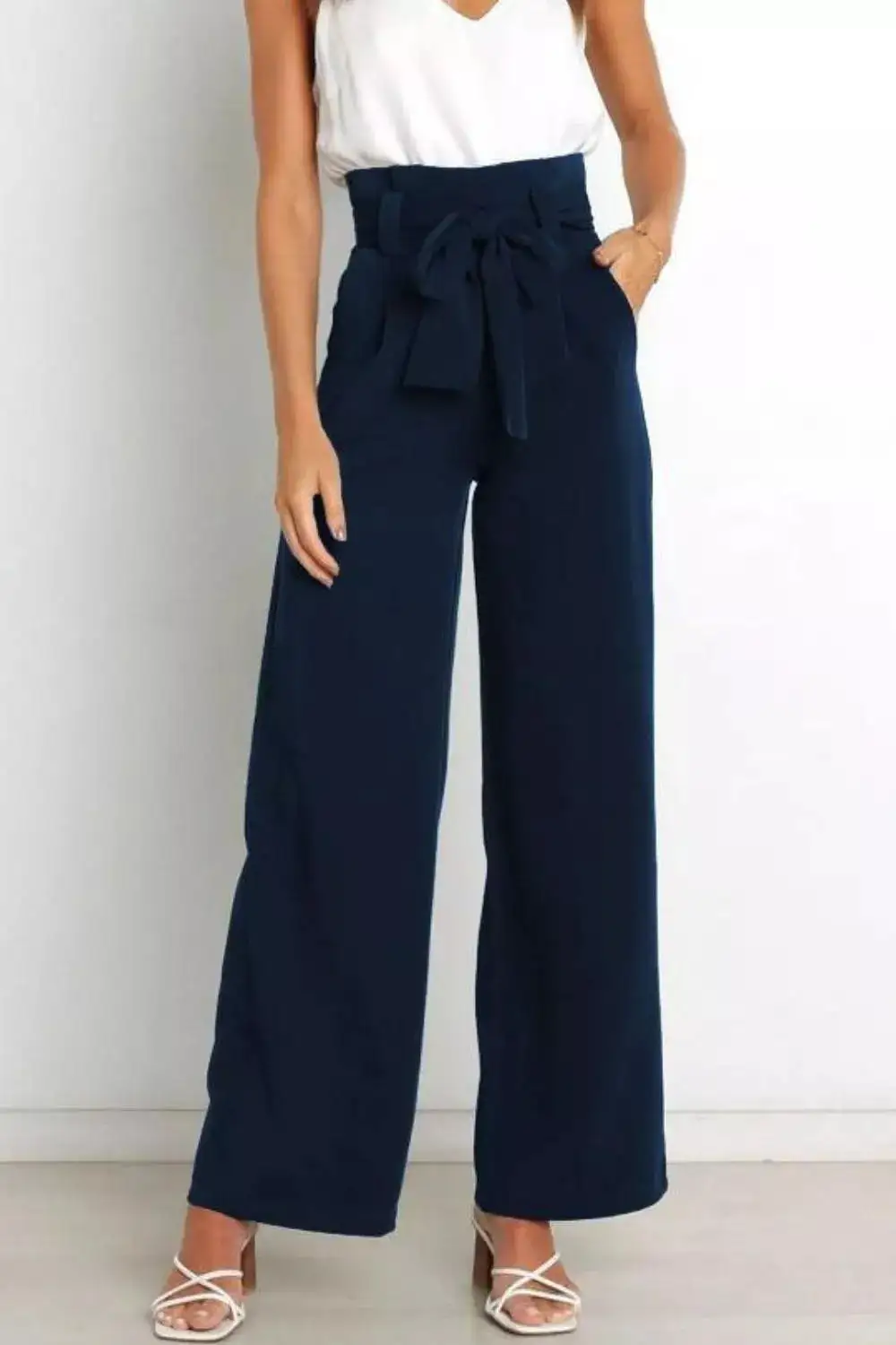 Wide Leg High Waist Pocketed Everyday Pants