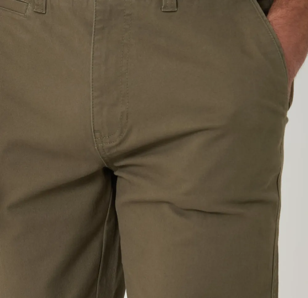 Khaki Green Slim-Fit Twill Pants