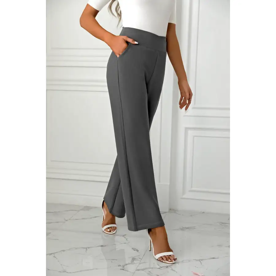 High Waist Straight Leg Pants