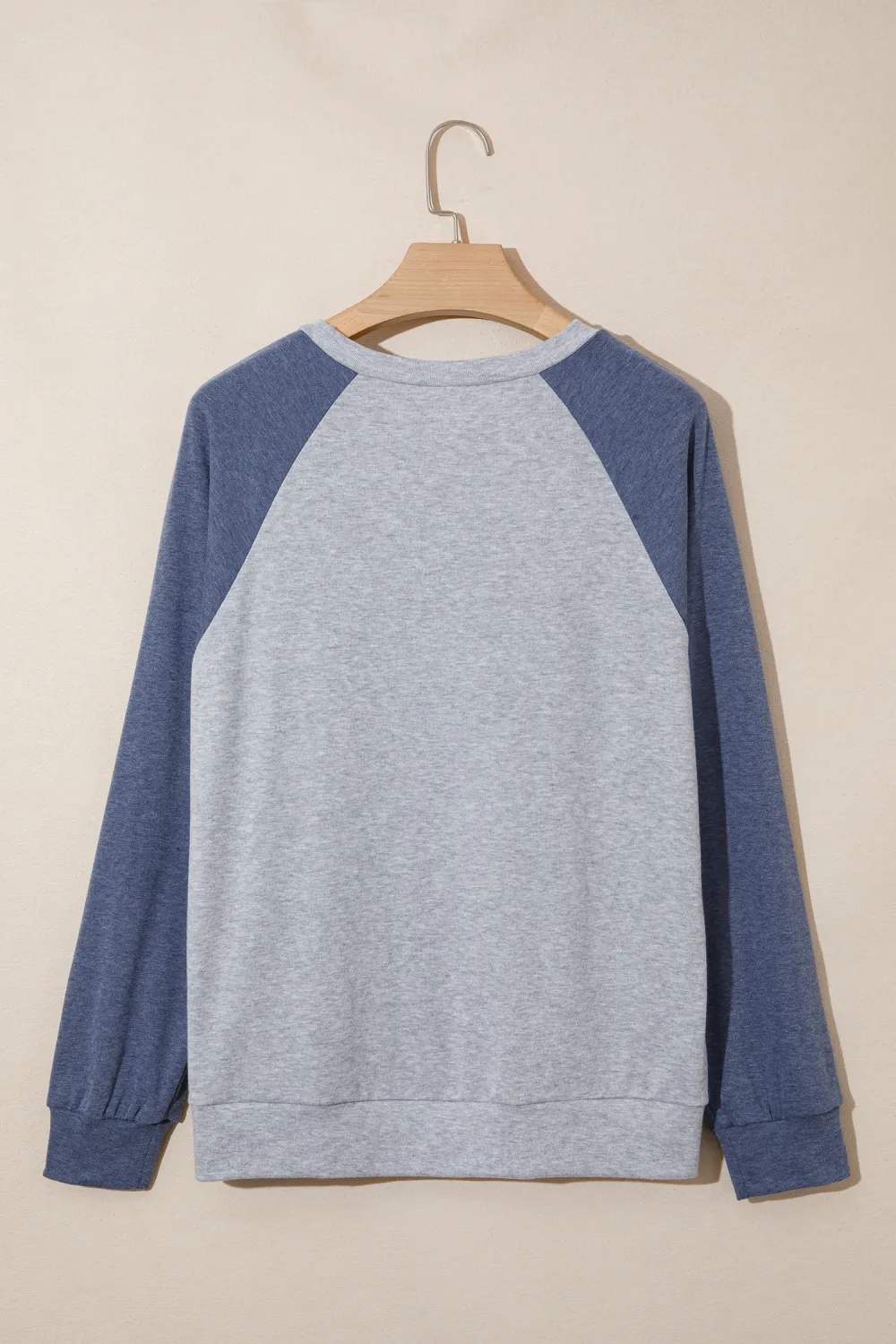 Dark Blue Block Flower Embroidered Top