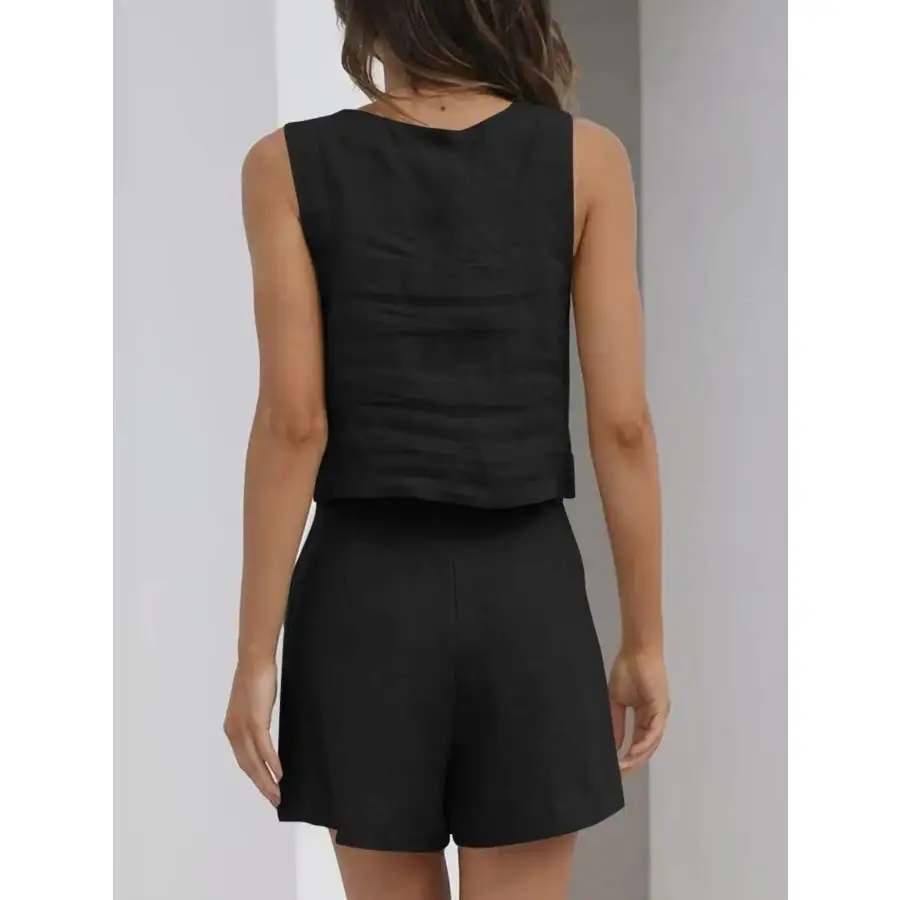 Square Neck Tank and Shorts Set