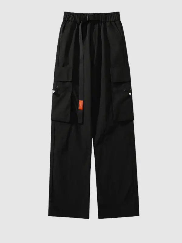 Men's Large Pocket Ribbon Casual Cargo Pants