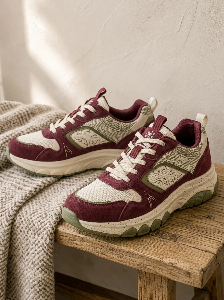 Women's Paris Eiffel Tower Geometric Printed Sneakers