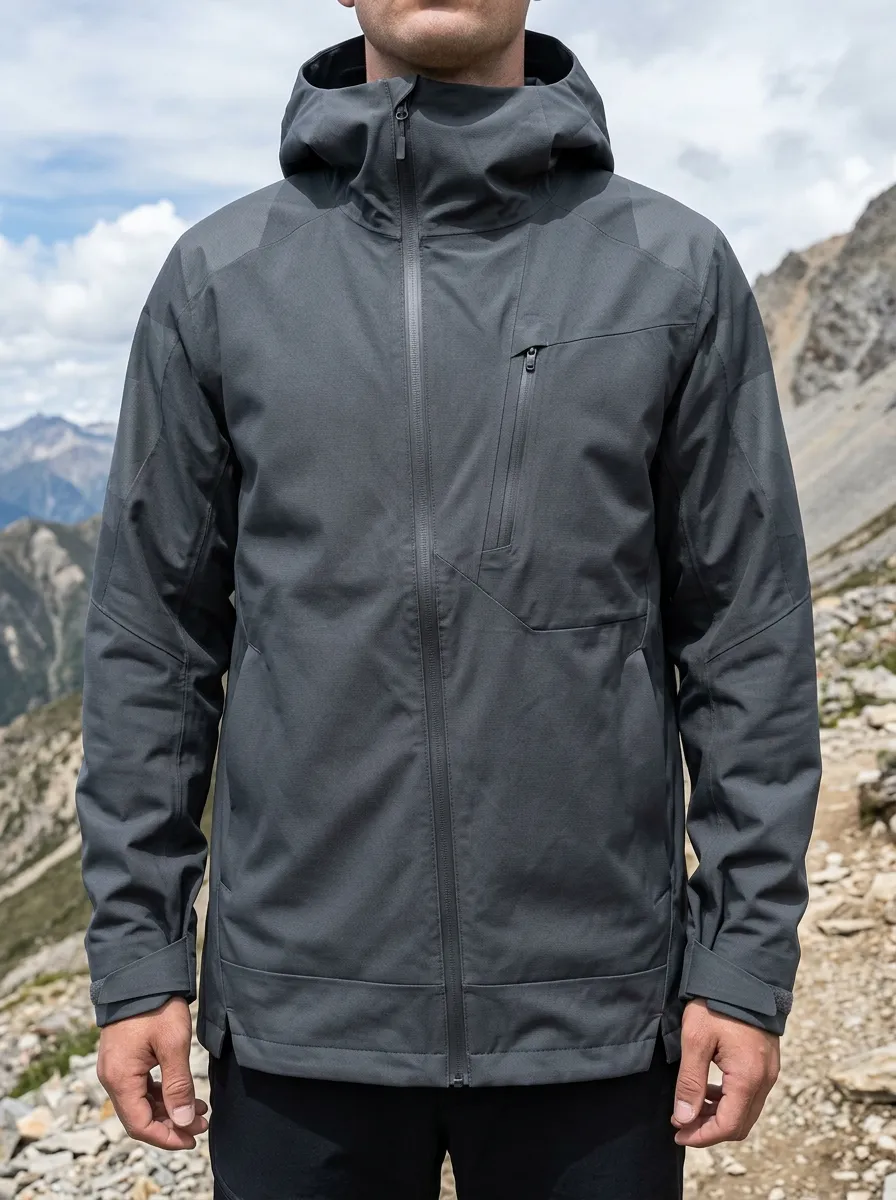 Men's Hiking Enthusiast Mountain Graphic Printed Hooded Jacket