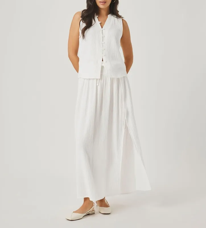 Easy Textured Gauze Skirt