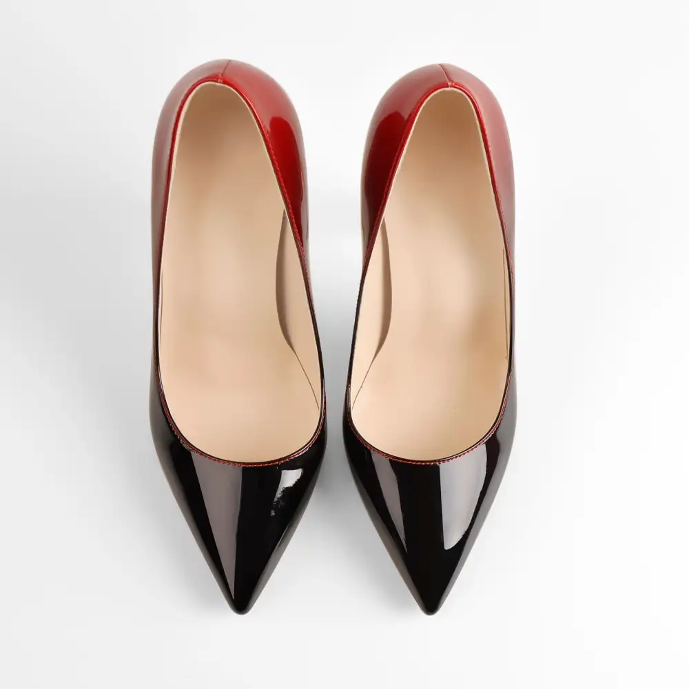 Patent Finish Pointed Toe Metal Heel Pumps