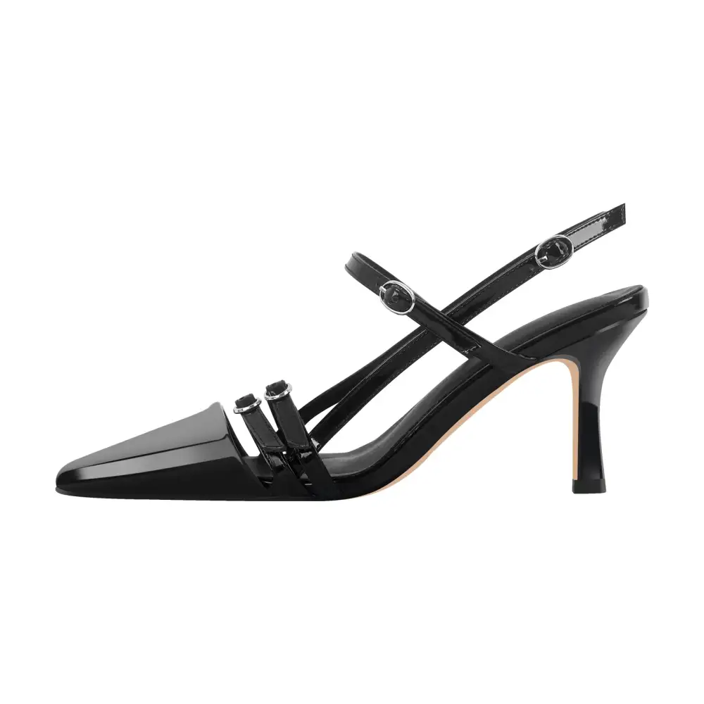 Sleek Pointed Toe Stiletto Slingback Pumps