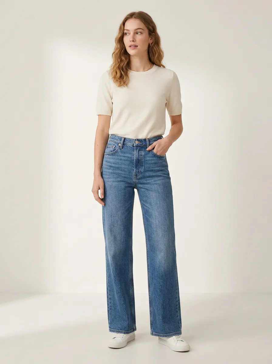 Soft Feel Mid Rise Denim
