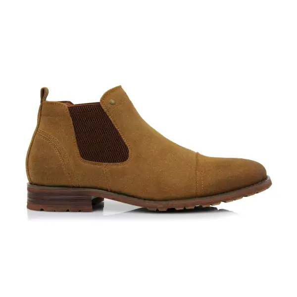 Classic Faux-Suede Suede Faux-Leather Chelsea Boots