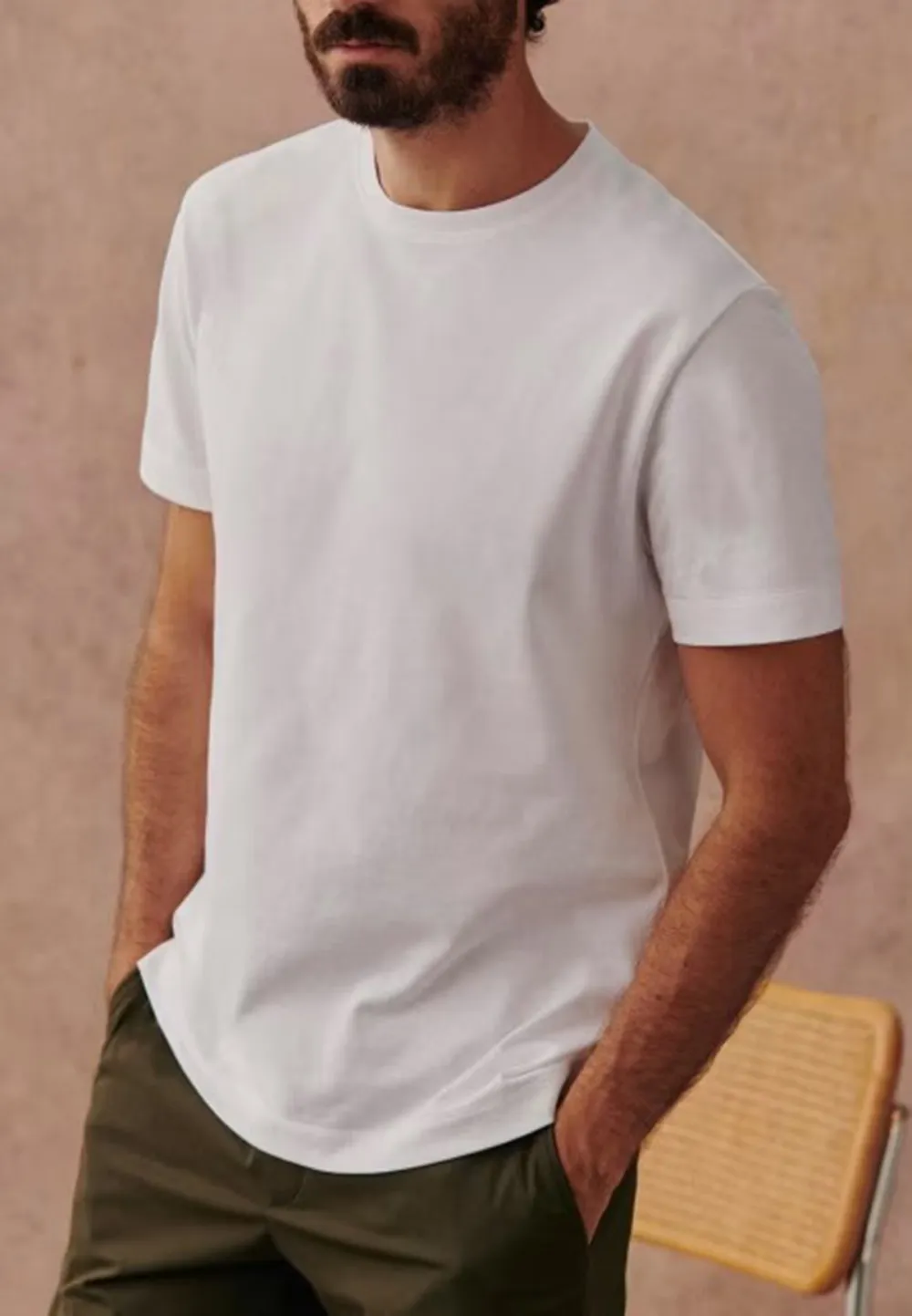 White Plain Crew Neck Everyday Essential T-Shirt