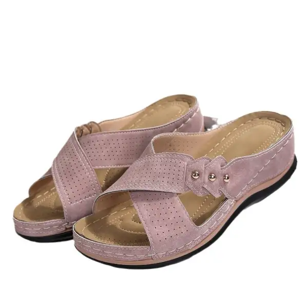 Relaxed Open Toe Platform Sandals