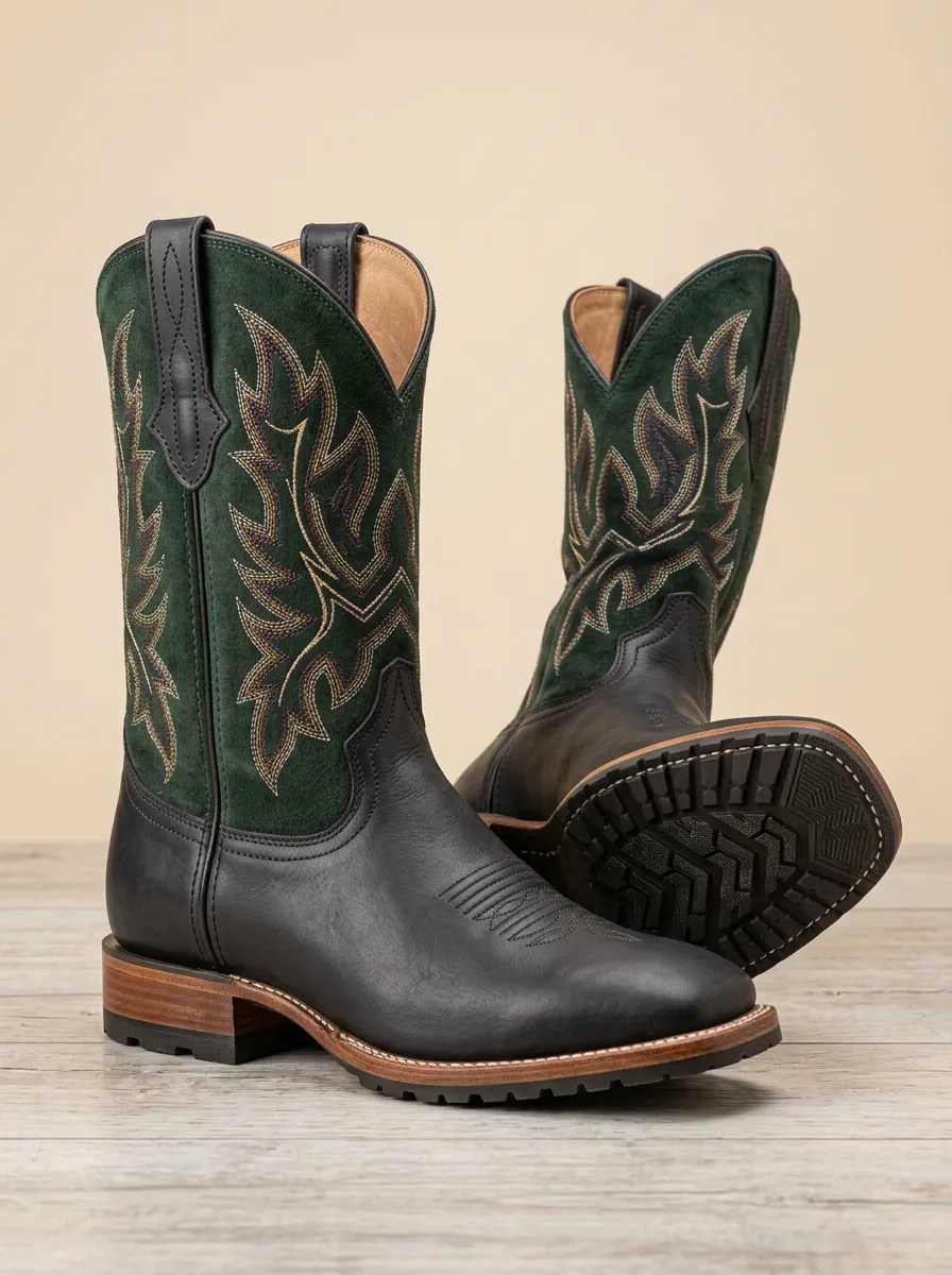 Men’s Outdoor Embroidered Western Cowboy Boots