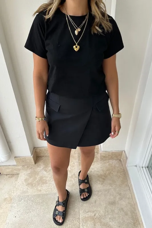 Black Cotton Tee